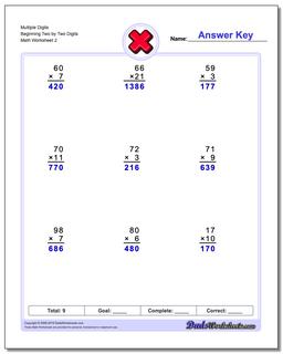 Multiple Digits Beginning Two by Two Digits /worksheets/multiplication.html Worksheet