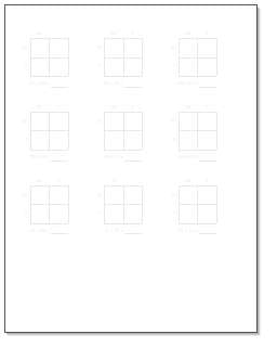 Printable box method multiplication worksheet with answer key