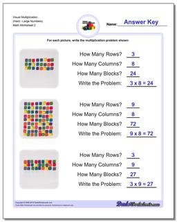 Visual Multiplication Worksheet (HardLarge Numbers) /worksheets/multiplication.html