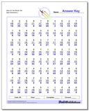 Two Minute Multiplication Worksheets