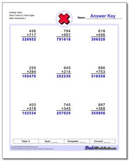 Multiple Digits More Three by Three Digits /worksheets/multiplication.html Worksheet