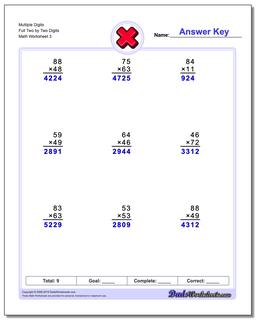 Multiplication Worksheets