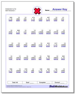 Multiplication Worksheets