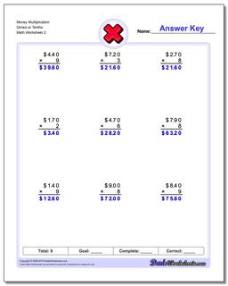 Multiplication Worksheets