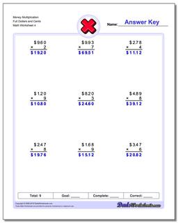 Multiplication Worksheets