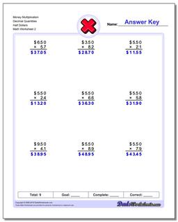 Multiplication Worksheets