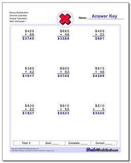 Multiplication Worksheets