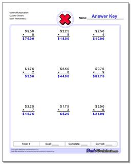 Multiplication Worksheets