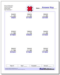 Multiplication Worksheets