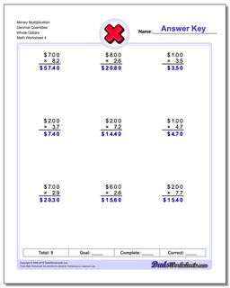 Multiplication Worksheets