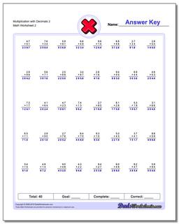 Multiplication Worksheets