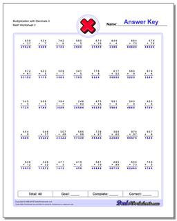 Multiplication Worksheets