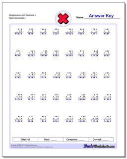 Multiplication Worksheets