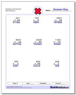 Multiplication Worksheets