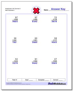 Multiplication Worksheets