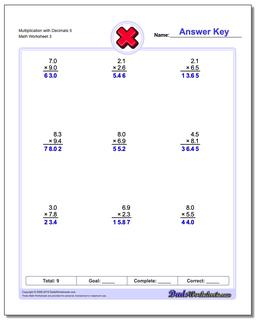 Multiplication Worksheets