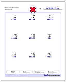 Multiplication Worksheets