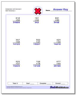 Multiplication Worksheets