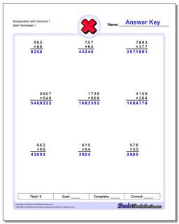 Multiplication Worksheets