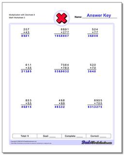 Multiplication Worksheets