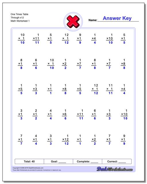 844 Free Multiplication Worksheets for Third, Fourth and