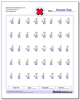 Spaceship Math Multiplication Worksheet x10 Any Number Times 10 /worksheets/multiplication.html