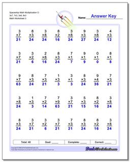 Multiplication Worksheets