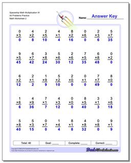 Spaceship Math Multiplication Worksheet W All Problems Worksheet Practice /worksheets/multiplication.html