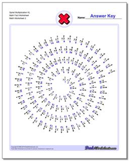 Spiral Multiplication KL Math Fact Worksheet /worksheets/multiplication.html