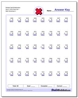 Multiplication Worksheets