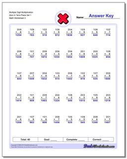 Multiplication Worksheets