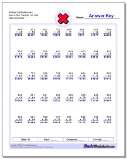 Multiplication Worksheets