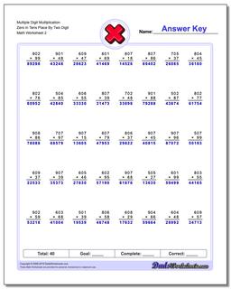 Multiplication Worksheets