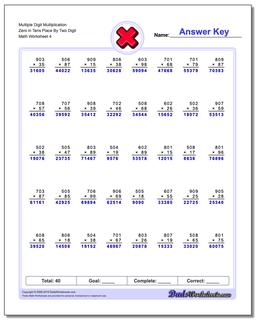 Multiplication Worksheets