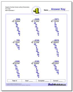 Negative Numbers