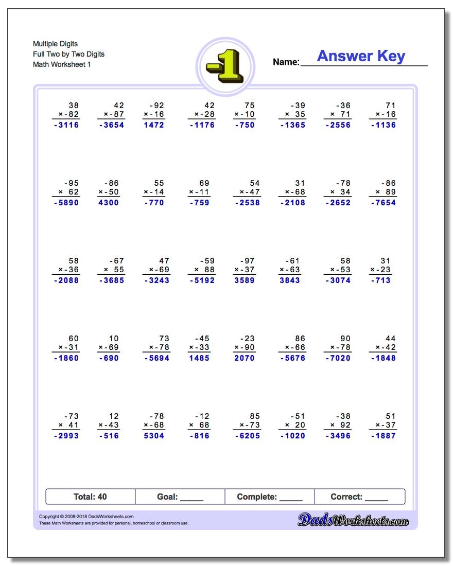 multiplying-negative-numbers-worksheet