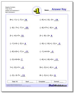 Negative Numbers