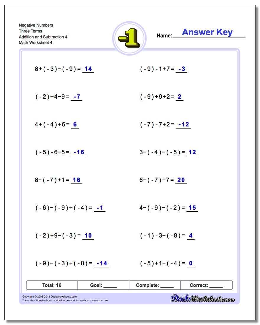 adding-and-subtracting-negatives-worksheet