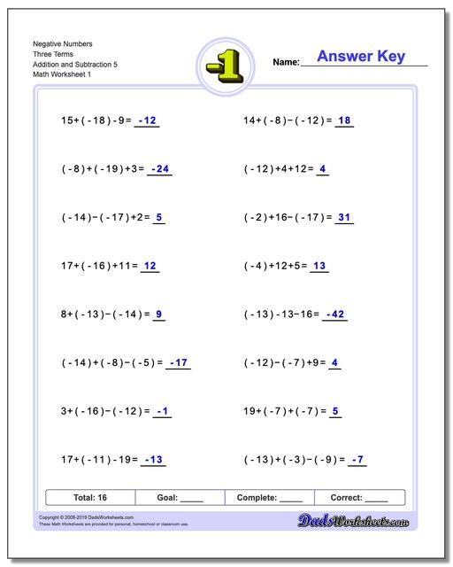 adding-and-subtracting-negative-numbers-worksheets