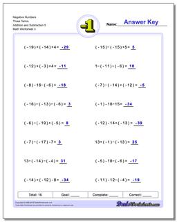 Negative Numbers