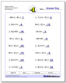 Negative Numbers