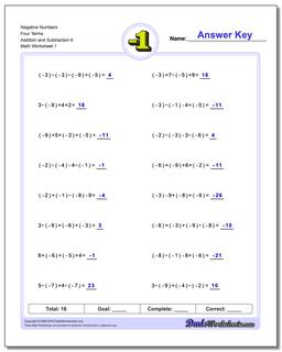 Negative Numbers