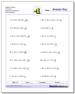 Negative Numbers