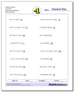 Negative Numbers