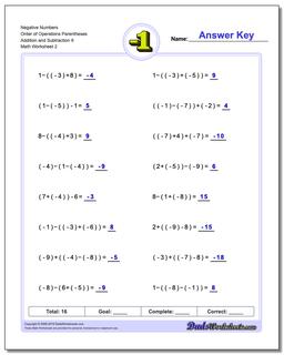 Negative Numbers