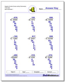 Negative Numbers