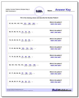 Addition Worksheet Number Patterns (Multiple Step) 2 /worksheets/number-patterns.html