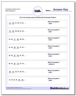 Combination Patterns Set 1 Worksheet