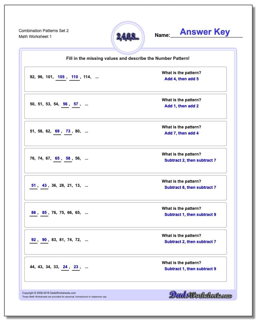 Addition and Subtraction Patterns