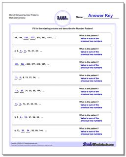 More Fibonacci Number Patterns /worksheets/number-patterns.html Worksheet